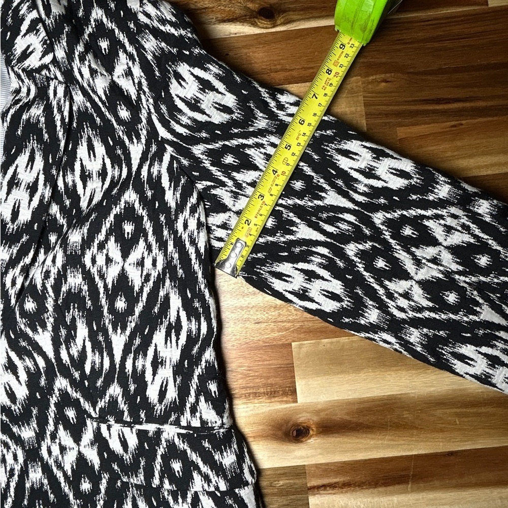 Talbots Black White Abstract Patterned Jacket Bla… - image 7